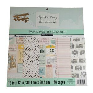 Fly Me Away Paper Pad 48 Page Recollections Travel Theme Bloc Notes Card Stock